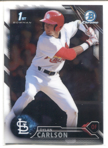 2016 Dylan Carlson Bowman Chrome Draft #BDC3 St. Louis Cardinals 1