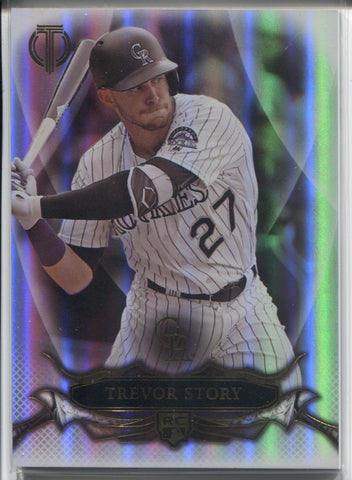 Men's Majestic Threads Trevor Story Gray Colorado Rockies Tri