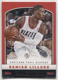 2012-13 Damian Lillard Panini ROOKIE RC #262 Portland Trail Blazers