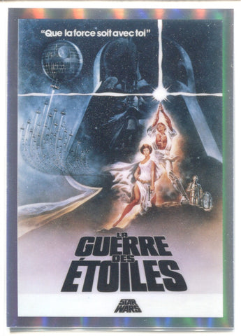 2021 Global Posters Chrome Star Wars Galaxy A NEW HOPE FRANCE REFRACTOR #GP-13 JEDI
