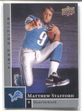 2009 Matthew Stafford Upper Deck First Edition SILVER ROOKIE RC #180 Detroit Lions