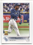 2022 Wander Franco Topps Series 1 ROOKIE RC #215 Tampa Bay Rays 22