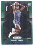 2019-20 Jordan Poole Panini Prizm GREEN ROOKIE RC #272 Golden State Warriors