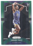 2019-20 Jordan Poole Panini Prizm GREEN ROOKIE RC #272 Golden State Warriors