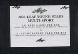 2021 Leaf Young Stars Multi-Sport, 10 Box Case