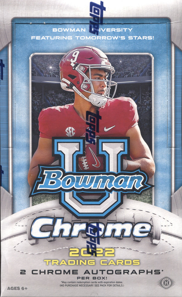 Topps 2022 NFL Bowman Chrome University Football Value Box Sports