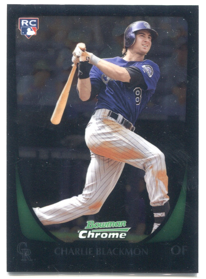 Charlie Blackmon player worn jersey patch baseball card (Colorado