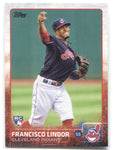 2015 Francisco Lindor Topps Update Series ROOKIE RC #US82 Cleveland Indians Guardians 2