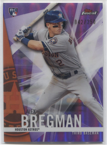 2017 Alex Bregman Topps Finest PURPLE REFRACTOR ROOKIE 042/250 RC #89 Houston Astros