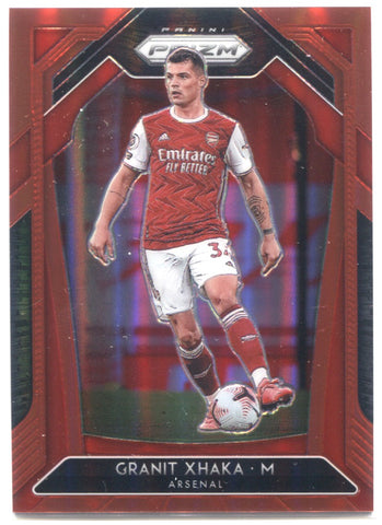 2021-22 Grant Xhaka Panini Prizm EPL RED 076/149 #38 Arsenal