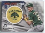 2022 Matt Chapman Topps Series 1 OAKLAND PRIDE CITY FLAG PATCH #CFP-MCH Oakland A's 2