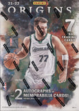 2021-22 Panini Origins Hobby Basketball, Box