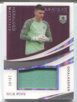 2021 Nick Pope Panini Immaculate HERALDED MATERIALS JERSEY RELIC 34/99 #HM-NP Burnley