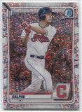 2020 Petey Halpin Bowman Chrome Draft 1ST BOWMAN SPECKLE REFRACTOR #BD69 Cleveland Indians