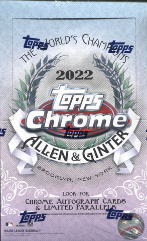 2022 Topps Allen & Ginter Chrome Baseball Hobby, Box