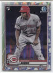 2020 Aristides Aquino Bowman Chrome REFRACTOR ROOKIE 404/499 RC #79 Cincinnati Reds