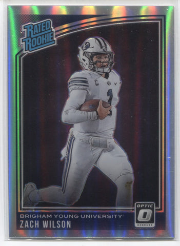 2021 Zach Wilson Donruss Optic HOLO SILVER RATED ROOKIE RC #204 New York Jets