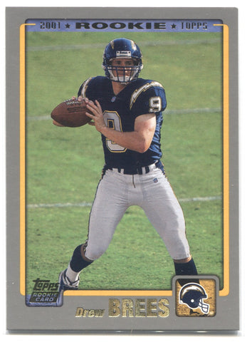 2001 Drew Brees Topps ROOKIE RC #328 San Diego Chargers 2