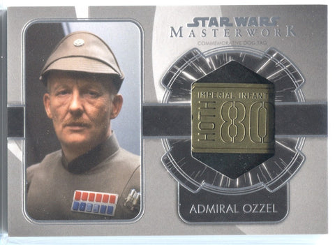 2020 Admiral Ozzel Topps Star Wars Masterwork COMMEMORATIVE DOG TAG MEDALLION 46/99 #DT-HO