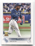 2022 Wander Franco Topps Series 1 ROOKIE RC #215 Tampa Bay Rays 42