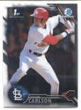 2016 Dylan Carlson Bowman Chrome Draft #BDC3 St. Louis Cardinals 2