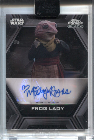 2022 Misty Rosas as Frog Lady Topps Star Wars Chrome Black B DESIGN AUTO AUTOGRAPH #AB-MR