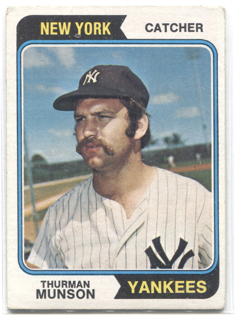 1974 Thurman Munson Topps #340 New York Yankees 1 BV $50