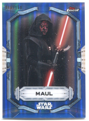 2022 Darth Maul Topps Star Wars Finest BLUE REFRACTOR 066/150 #29 Solo