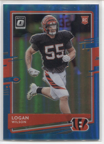 2020 Logan Wilson Donruss Optic BLUE RATED ROOKIE 146/299 RC #143 Cincinnati Bengals