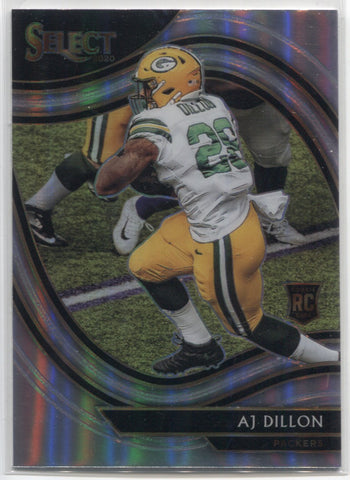 2020 AJ Dillon Panini Select FIELD LEVEL SILVER ROOKIE RC #365 Green Bay Packers