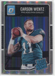 2016 Carson Wentz Donruss Optic RATED ROOKIE HOLO RC #156 Philadelphia Eagles