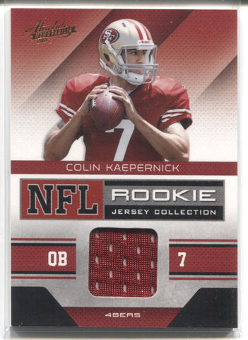 2011 Colin Kaepernick Panini Absolute NFL ROOKIE JERSEY RELIC RC #10 San Francisco 49ers