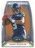 2012 Russell Wilson Topps Platinum ORANGE ROOKIE RC #138 Seattle Seahawks