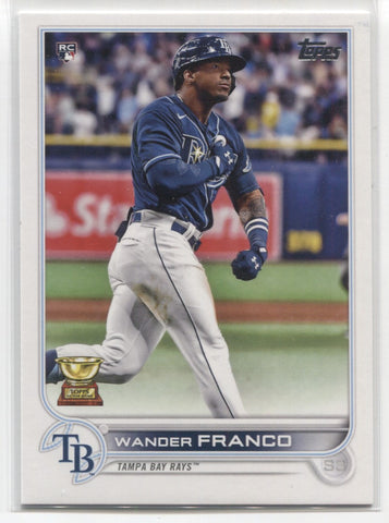 2022 Wander Franco Topps Series 1 ROOKIE RC #215 Tampa Bay Rays 3