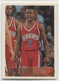 1996-97 Allen Iverson Topps ROOKIE RC #171 Philadelphia 76ers 3