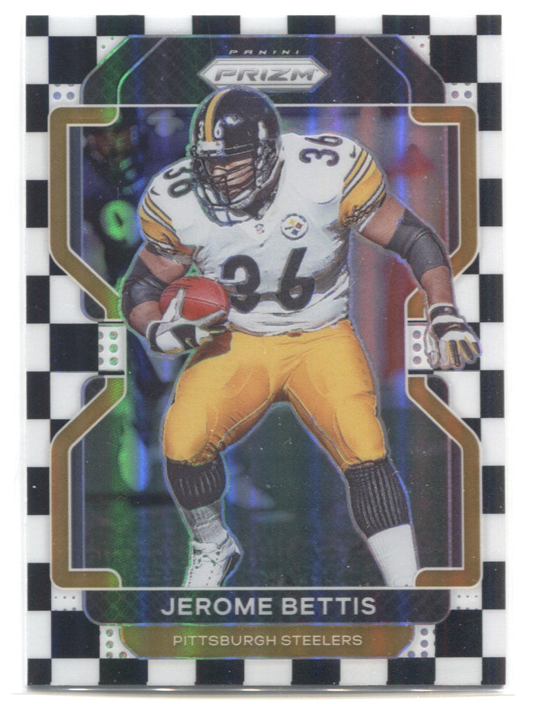 2021 Jerome Bettis Panini Prizm BLACK AND WHITE CHECKER #258 Pittsburg