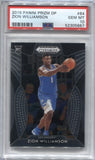 2019-20 Zion Williamson Panini Prizm Draft Picks ROOKIE RC PSA 10 #64 New Orleans Pelicans 5867