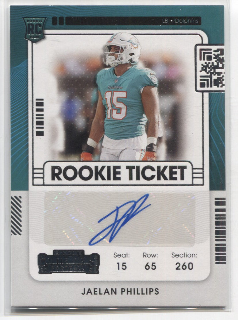 2021 Jaelan Phillips Panini Contenders ROOKIE TICKET AUTO AUTOGRAPH RC