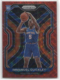 2020-21 Immanuel Quickley Panini Prizm RUBY RED WAVE ROOKIE RC #296 New York Knicks