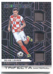 2021-22 Dejan Lovren Panini Obsidian TRIFECTA MATERIAL JERSEY RELIC ELECTRIC ETCH PURPLE 74/75 #TM-DLV Croatia