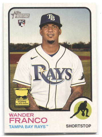 2022 Wander Franco Topps Heritage ROOKIE RC #347 Tampa Bay Rays 1