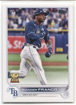 2022 Wander Franco Topps Series 1 ROOKIE RC #215 Tampa Bay Rays 6