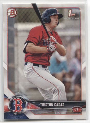 2018 Triston Casas Bowman Draft 1ST BOWMAN PROSPECT #BD171 Boston Red Sox 3