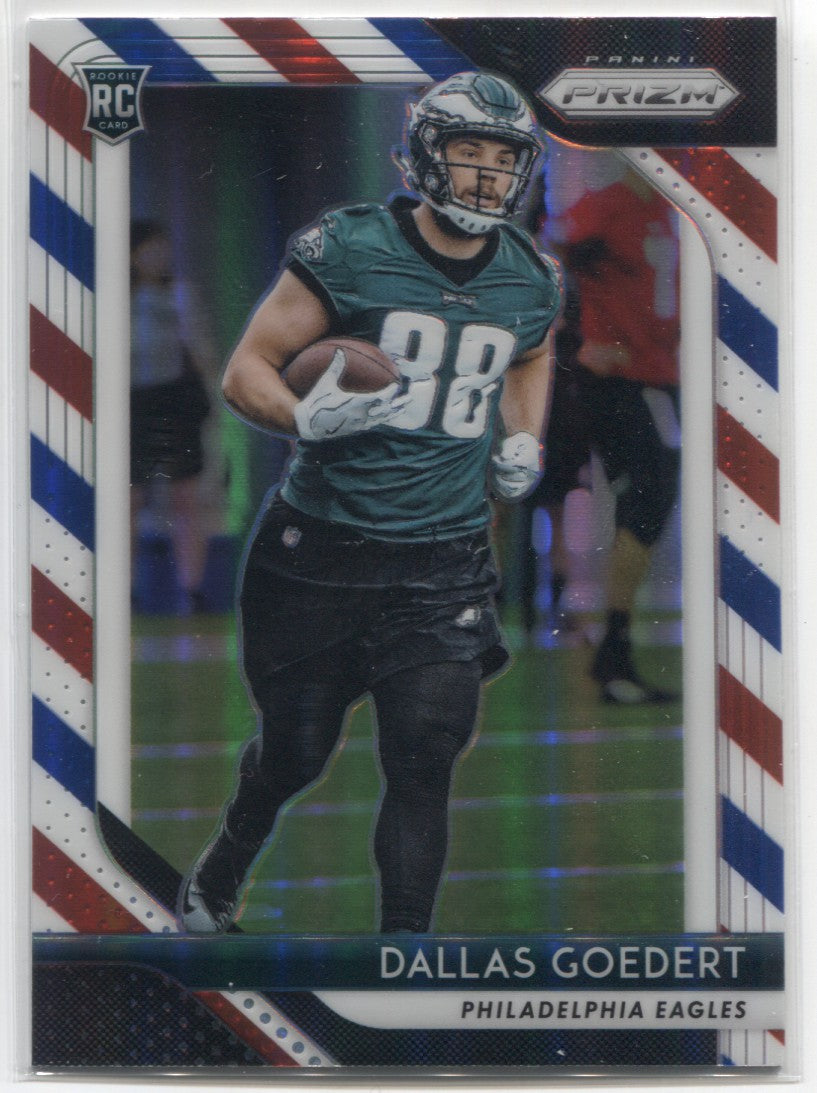 Dallas Goedert Philadelphia Eagles Autographed 2018 Panini Prizm