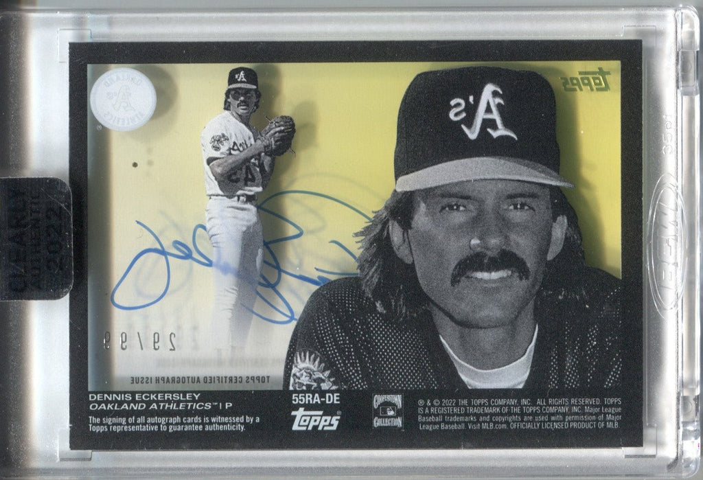 2022 Dennis Eckersley Topps Clearly Authentic AUTO 29/99 AUTOGRAPH #55