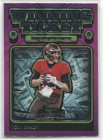 2018 Panini Score Football Tom Brady Color Rush Card #1 Patriots/Buccaneers  