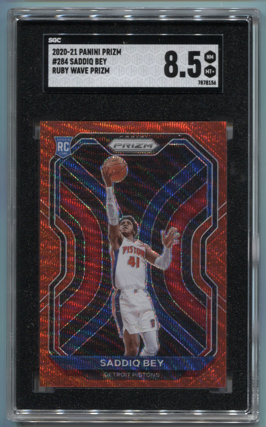 Saddiq Bey Prizm Gold Wave Rookie PSA outlet 9