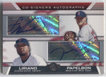 2007 Jonathan Papelbon Francisco Liriano Topps Co-Signers DUAL AUTO AUTOGRAPH #CS-LP Boston Red Sox Minnesota Twins