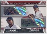 2007 Jonathan Papelbon Francisco Liriano Topps Co-Signers DUAL AUTO AUTOGRAPH #CS-LP Boston Red Sox Minnesota Twins