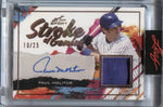 2021 Paul Molitor Leaf Art of Sport AUTO STROKE OF GENIUS JERSEY RELIC 10/25 Milwaukee Brewers